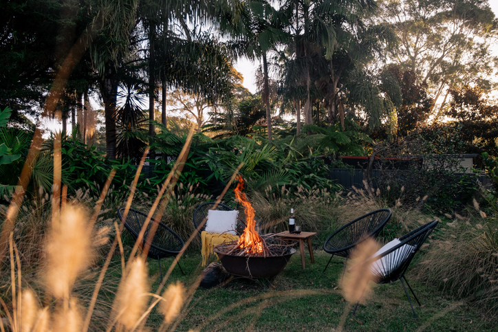 outdoor Fire pit in Picton backyard